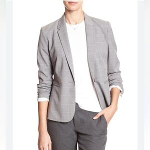 Banana Republic Black and White Striped Jacket